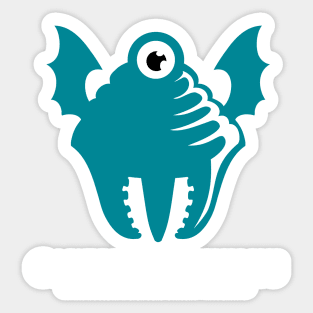 Cakery of Cthulhu - Teal on Mint Sticker
